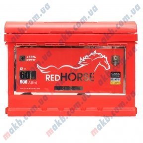 Акумулятор RED HORSE 60Ah L+ 600A (Низькобазовий) Акумулятор RED HORSE 60Ah L+ 600A (Низькобазовий)