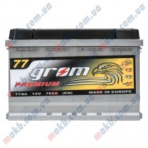 Аккумулятор Grom Premium 77Ah R+ 760A Аккумулятор Grom Premium 77Ah R+ 760A