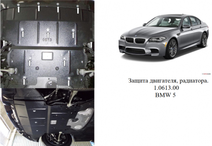 Защита двигателя КОЛЬЧУГА для BMW 5-й серии 528i (F10) (2010-) 3,0D и 2,0 АКПП/только 4х4 Защита двигателя КОЛЬЧУГА для BMW 5-й серии 528i (F10) (2010-) 3,0D и 2,0 АКПП/только 4х4