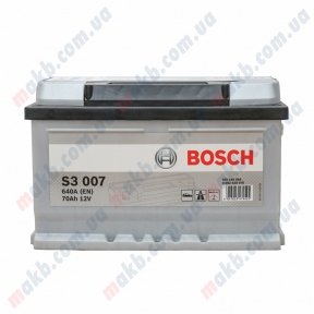 Аккумулятор Bosch S3 70AH R+640A (EN) (Низкобазовый) Аккумулятор Bosch S3 70AH R+640A (EN) (Низкобазовый)
