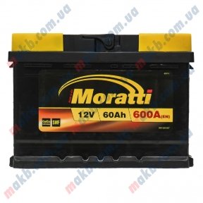 Акумулятор Moratti 60Ah R+ 600A (Низькобазовий) Акумулятор Moratti 60Ah R+ 600A (Низькобазовий)