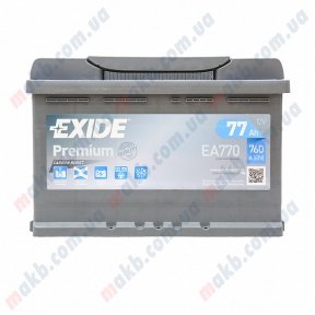 Аккумулятор Exide Premium 77Ah R+ 760A Аккумулятор Exide Premium 77Ah R+ 760A
