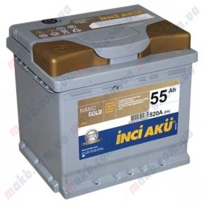 Аккумулятор INCI AKU NanoGold Start-Stop 55Ah R+ 520A Аккумулятор INCI AKU NanoGold Start-Stop 55Ah R+ 520A