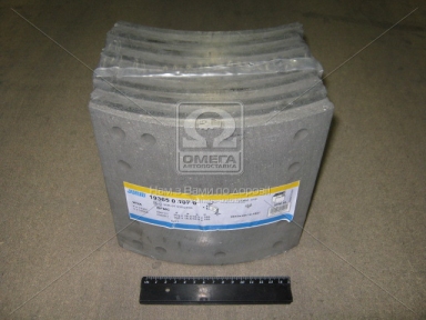 Накладка торм. (компл. на ось) 419х203 станд. ROR, FRUEHAUF (пр-во Jurid) Накладка торм. (компл. на ось) 419х203 станд. ROR, FRUEHAUF (пр-во Jurid)