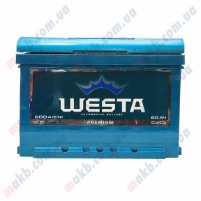 Акумулятор WESTA 60AH R+ 600A (Низькобазовий) Акумулятор WESTA 60AH R+ 600A (Низькобазовий)