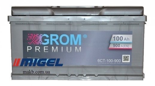 Аккумулятор Grom 100Ah R+ 900A Аккумулятор Grom 100Ah R+ 900A