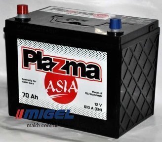 Аккумулятор Plazma ASIA 70Ah JL+ 610A Аккумулятор Plazma ASIA 70Ah JL+ 610A