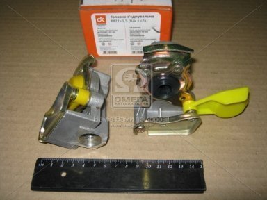 Головка соед. М22х1,5 желтая компл. (б/к+с/к) MB, MAN <ДК> Головка соед. М22х1,5 желтая компл. (б/к+с/к) MB, MAN <ДК>