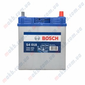 Акумулятор Bosch S4 Silver 40Ah JR+ 330A (EN) (тонка клема) Акумулятор Bosch S4 Silver 40Ah JR+ 330A (EN) (тонка клема)