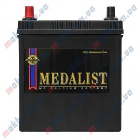 Аккумулятор Medalist (42B19R) 40Ah JL+ 350A (тонкая клемма) Аккумулятор Medalist (42B19R) 40Ah JL+ 350A (тонкая клемма)