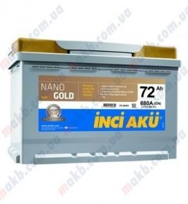 Акумулятор INCI AKU NanoGold Start-Stop 72Ah R+ 680A Акумулятор INCI AKU NanoGold Start-Stop 72Ah R+ 680A