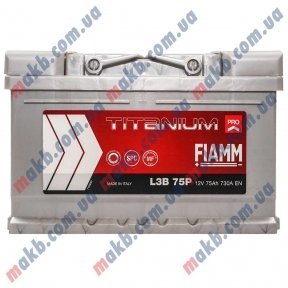 Акумулятор Fiamm Titanium Pro 75Ah R+ 730A (Низькобазовий) Акумулятор Fiamm Titanium Pro 75Ah R+ 730A (Низькобазовий)