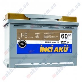Аккумулятор INCI AKU NanoGold Start-Stop 60Ah R+ 560A Аккумулятор INCI AKU NanoGold Start-Stop 60Ah R+ 560A