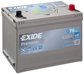 Аккумулятор Exide Premium 75AH JR+ 630A Аккумулятор Exide Premium 75AH JR+ 630A