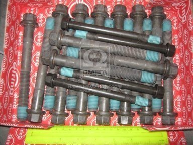 Болт головки блока DAF WS/XF M16x2.0x146 17шт. + M12x1.75x140 4 шт (пр-во Elring) Болт головки блока DAF WS/XF M16x2.0x146 17шт. + M12x1.75x140 4 шт (пр-во Elring)