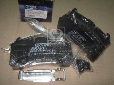 Колодка торм. диск. (компл. на ось) BPW RS-SB 4309T (пр-во Techno Brake) Колодка торм. диск. (компл. на ось) BPW RS-SB 4309T (пр-во Techno Brake)