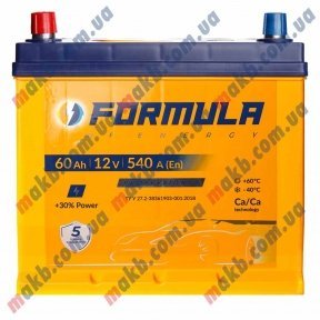 Аккумулятор FORMULA 60Ah JL+ 540A Аккумулятор FORMULA 60Ah JL+ 540A