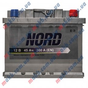 Аккумулятор NORD 45Ah R+ 360A Аккумулятор NORD 45Ah R+ 360A