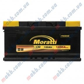 Аккумулятор Moratti 100Ah R+ 1000A (низкобазовый) Аккумулятор Moratti 100Ah R+ 1000A (низкобазовый)