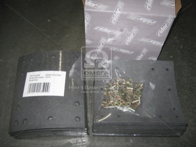 Накладка гальмівний. (компл. на вісь) 419х219,2 станд. ROR, TRAILOR (RIDER) Накладка гальмівний. (компл. на вісь) 419х219,2 станд. ROR, TRAILOR (RIDER)