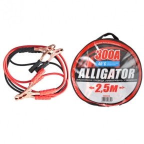 Пусковые провода ALLIGATOR CARLIFE 300A, длина 2,5м сумка Пусковые провода ALLIGATOR CARLIFE 300A, длина 2,5м сумка