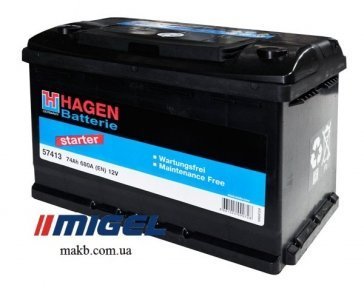 Аккумулятор Hagen 74AH L+ 680A Аккумулятор Hagen 74AH L+ 680A