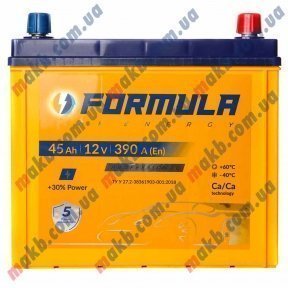 Аккумулятор FORMULA 45Ah JR+ 390A Аккумулятор FORMULA 45Ah JR+ 390A