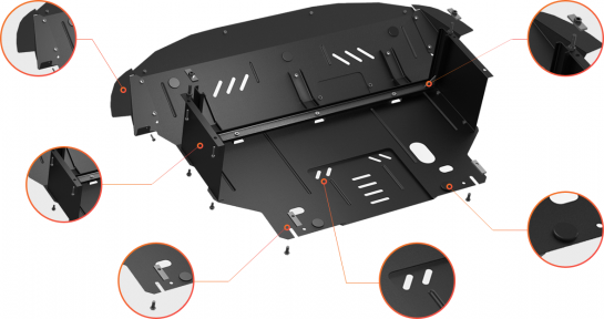 Защита двигателя КОЛЬЧУГА для Peugeot Boxer III (2014-) 2.3 D Защита двигателя КОЛЬЧУГА для Peugeot Boxer III (2014-) 2.3 D