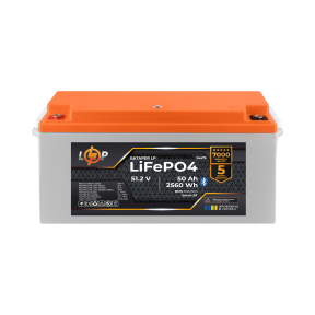 Аккумулятор LP LiFePO4 51,2V - 50 Ah (2560Wh) (BMS 80A/50А) пластик Smart BT Аккумулятор LP LiFePO4 51,2V - 50 Ah (2560Wh) (BMS 80A/50А) пластик Smart BT