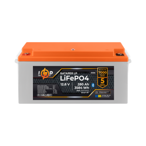 Аккумулятор LP LiFePO4 12,8V - 280 Ah (3584Wh) (BMS 200A/100А) пластик Smart BT Аккумулятор LP LiFePO4 12,8V - 280 Ah (3584Wh) (BMS 200A/100А) пластик Smart BT