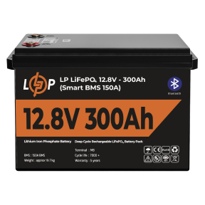 Аккумулятор LP LiFePO4 12,8V - 300 Ah (3840Wh) (Smart BMS 200А) с BT пластик Аккумулятор LP LiFePO4 12,8V - 300 Ah (3840Wh) (Smart BMS 200А) с BT пластик