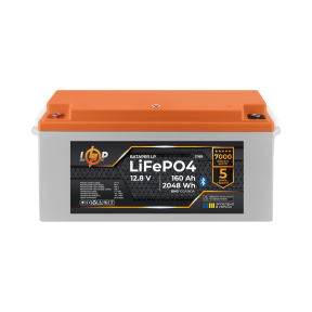 Аккумулятор LP LiFePO4 12,8V - 160 Ah (2048Wh) (BMS 100A/80А) пластик Smart BT Аккумулятор LP LiFePO4 12,8V - 160 Ah (2048Wh) (BMS 100A/80А) пластик Smart BT