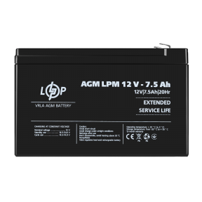 Акумулятор AGM LPM 12V - 7.5 Ah Акумулятор AGM LPM 12V - 7.5 Ah
