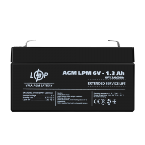 Аккумулятор AGM LPM 6V - 1.3 Ah Аккумулятор AGM LPM 6V - 1.3 Ah