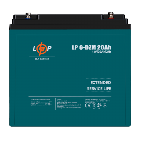 Тяговий свинцево-кислотний AGM акумулятор LP 6-DZM-20 Ah Тяговий свинцево-кислотний AGM акумулятор LP 6-DZM-20 Ah