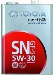 Моторное масло TOYOTA MOTOR OIL SN/GF-5 5W-30 08880-10705 / 08880-10706 4л. ж/б Япония