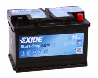 Аккумулятор Exide AGM 70Ah R+ 760A