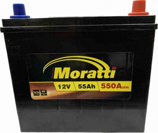 Аккумулятор Moratti 55Ah JR+ 550A (75B24LS)