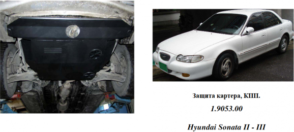 Защита двигателя КОЛЬЧУГА для Hyundai Sonata (1996-1998) все моторы