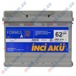 Аккумулятор INCI-AKU Formul A 62Ah R+ 540A
