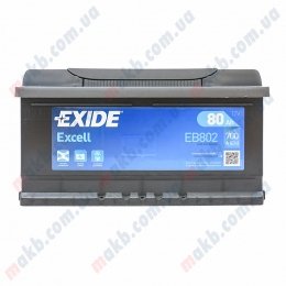 Аккумулятор Exide Excell 80Ah R+ 700A