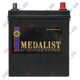 Аккумулятор Medalist (42B19FL) 40Ah JR+350A (тонкая клемма)