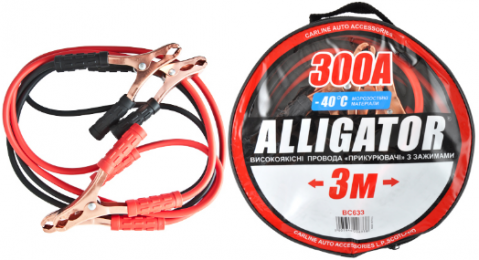 Пусковые провода ALLIGATOR CARLIFE 300A, длина 3м сумка