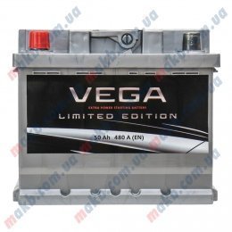 Аккумулятор Vega 50Ah L+ 480A (низкобазовый)