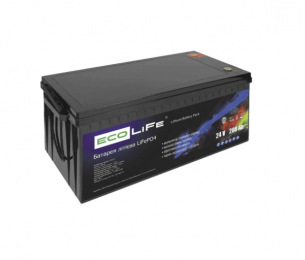 Акумулятор LiFePO4 24V 200Ah EcoLife: Літієва батарея 5.12 кВт·год