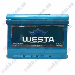 Аккумулятор WESTA 60AH L+ 600A (Низкобазовый)