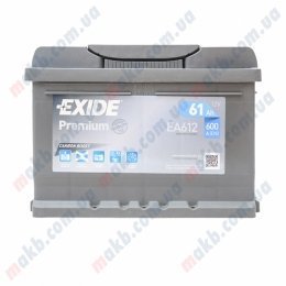Аккумулятор Exide Premium 61Ah R+ 600A