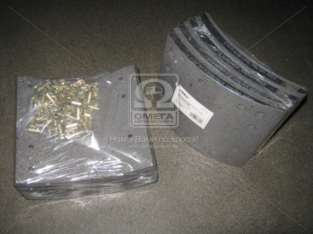 Накладка торм. (компл. на ось) PREMIUM 419х178 (Отв.6,35мм) 1-й рем. ROR TA, FRUEHAUF (RIDER)