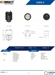 Пневморессора со стаканом (сталь) (пр-во Connect)