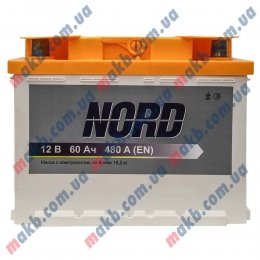 Аккумулятор NORD 60Ah R+ 480A